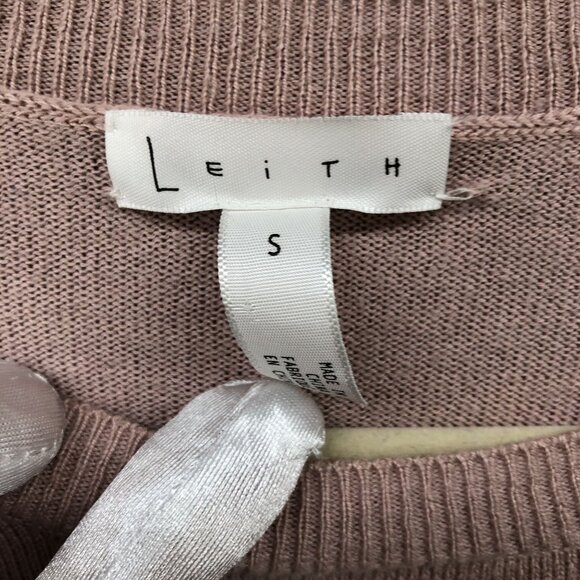 Leith Bell Sleeve Sweater Womens S Blush Pink Wool Blend Crewneck Knit - Picture 6 of 10